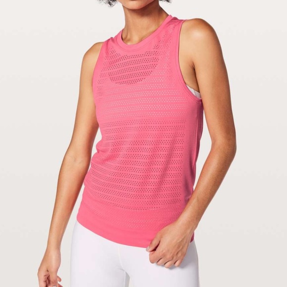 Lululemon Breeze By Muscle Tank II Glossy Pink 4/XS/Extra Small Swiftly Top - Picture 2 of 10